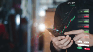 Forex trading app preview screen.